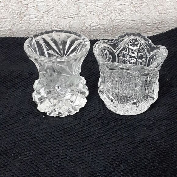 Vintage toothpick holders - Lot of 5 crystal/glass - Picture 5 of 10